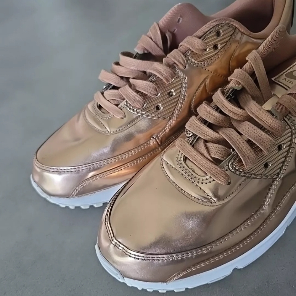 Nike Air Max 90 SP Metallic Shoes Rose Gold CQ6639-600 Womens 14 / Mens 12.5 - Picture 3 of 6